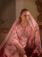 Ishita Pink Printed Cotton Suit Set