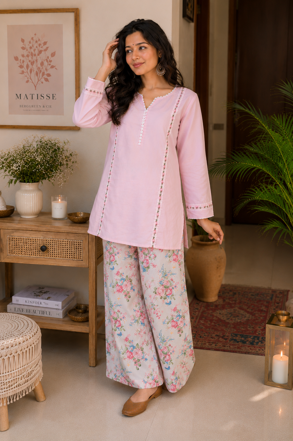 Sonam Bajwa Spooted Salwar Set.