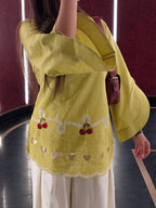 Cherry & Heart Farsi Salwar Set With Pockets