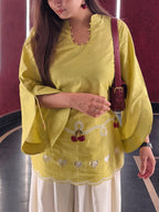 Cherry & Heart Farsi Salwar Set With Pockets