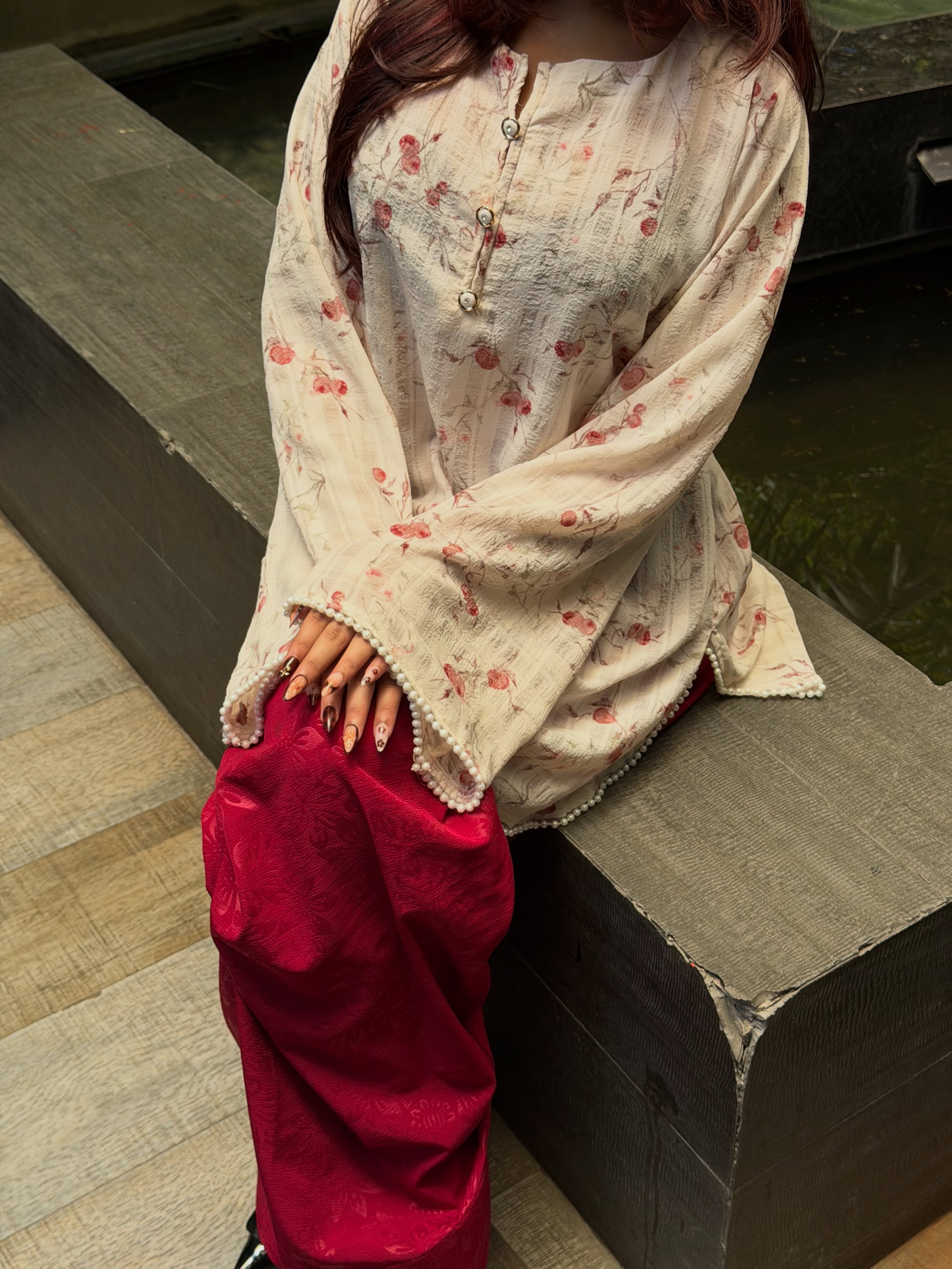 Serein Floral Angrakha Co-ord Set