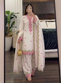 Kiara Blush Heart Scallop Embroidered Suit Set