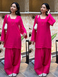 Aabroo Gul  Rani Pink Farshi Suit Set