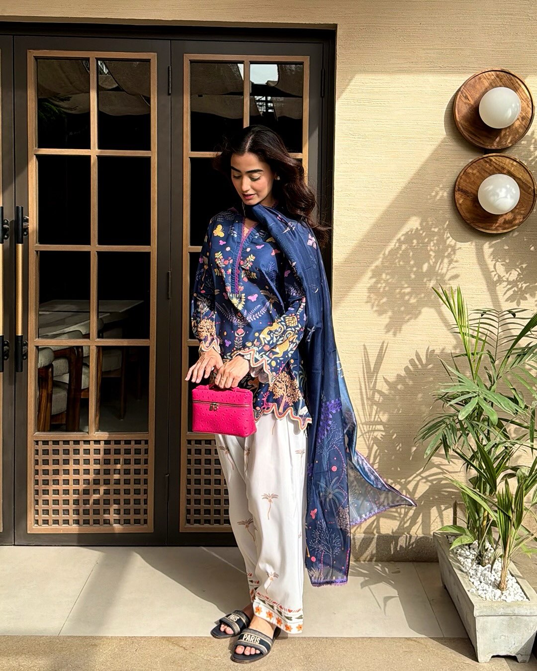 Zehara Indigo Bloom Kurta Set