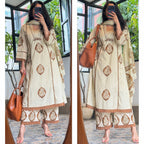 Nazm Mirror Embroidered Pocket Kurta Set