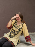 Inaya Heritage Embroidered Kurta Palazzo Set