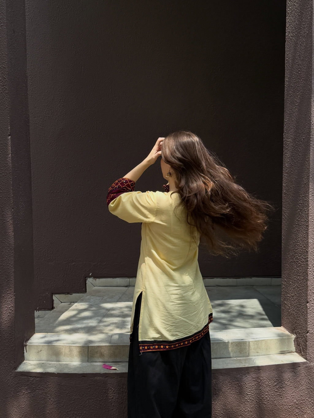 Inaya Heritage Embroidered Kurta Palazzo Set