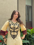 Inaya Heritage Embroidered Kurta Palazzo Set
