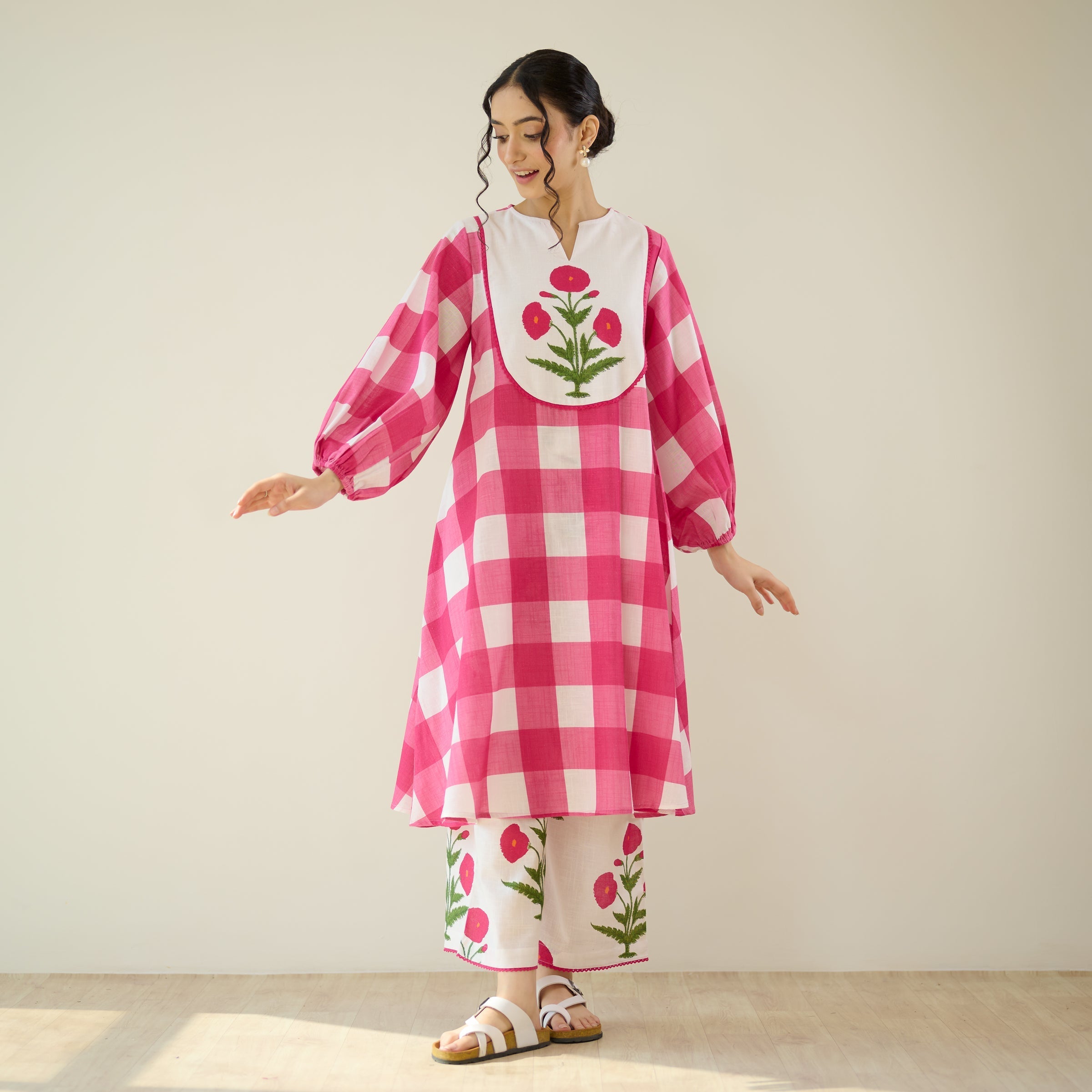 Soft Petal Pure Cotton Kurti Set