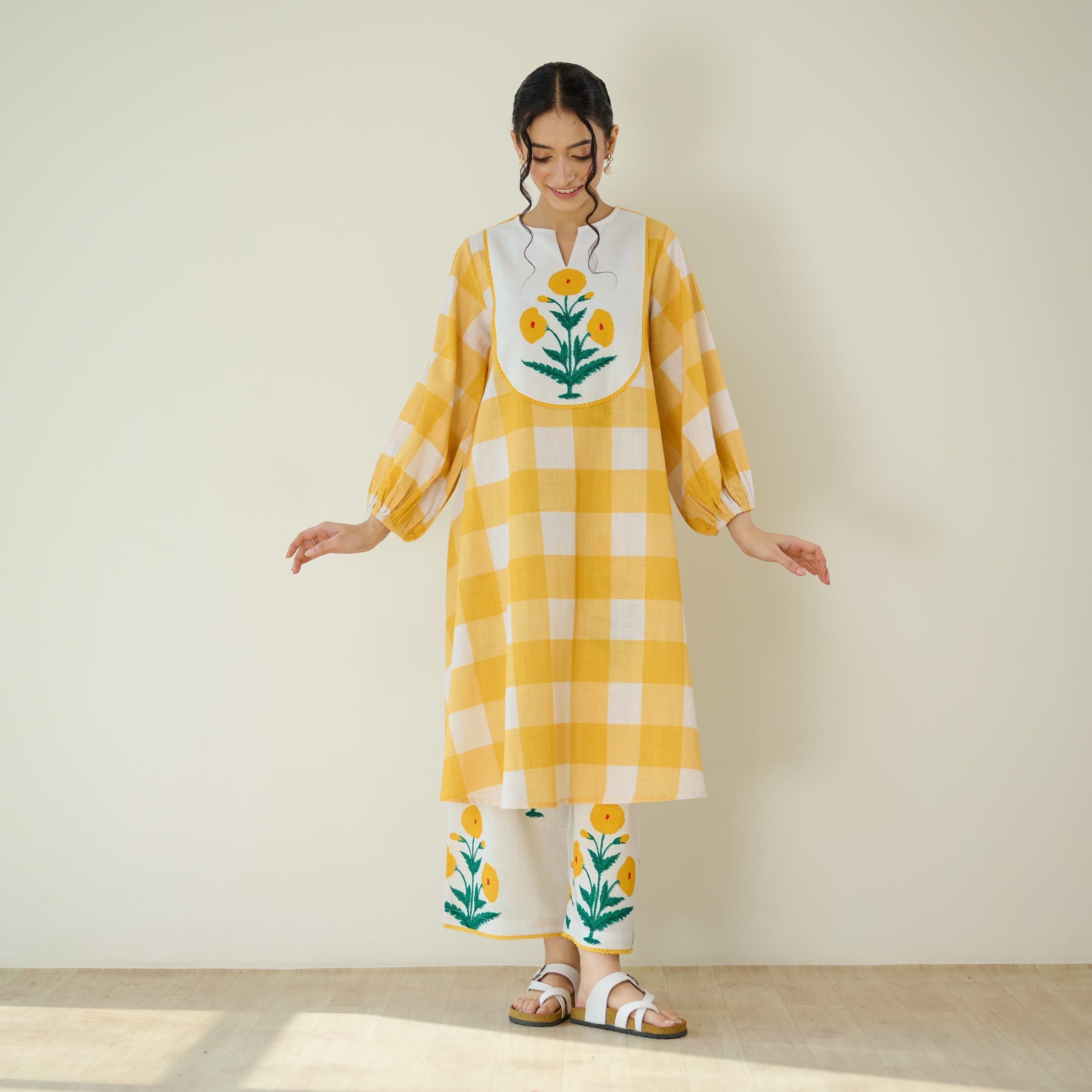 Soft Petal Pure Cotton Kurti Set