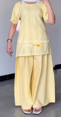 LUMI  Butter Yellow Eyelet Co-ord Set