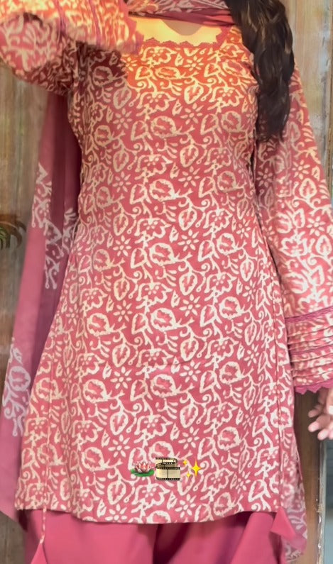 Samaira Pink Floral Farshi Salwar Set