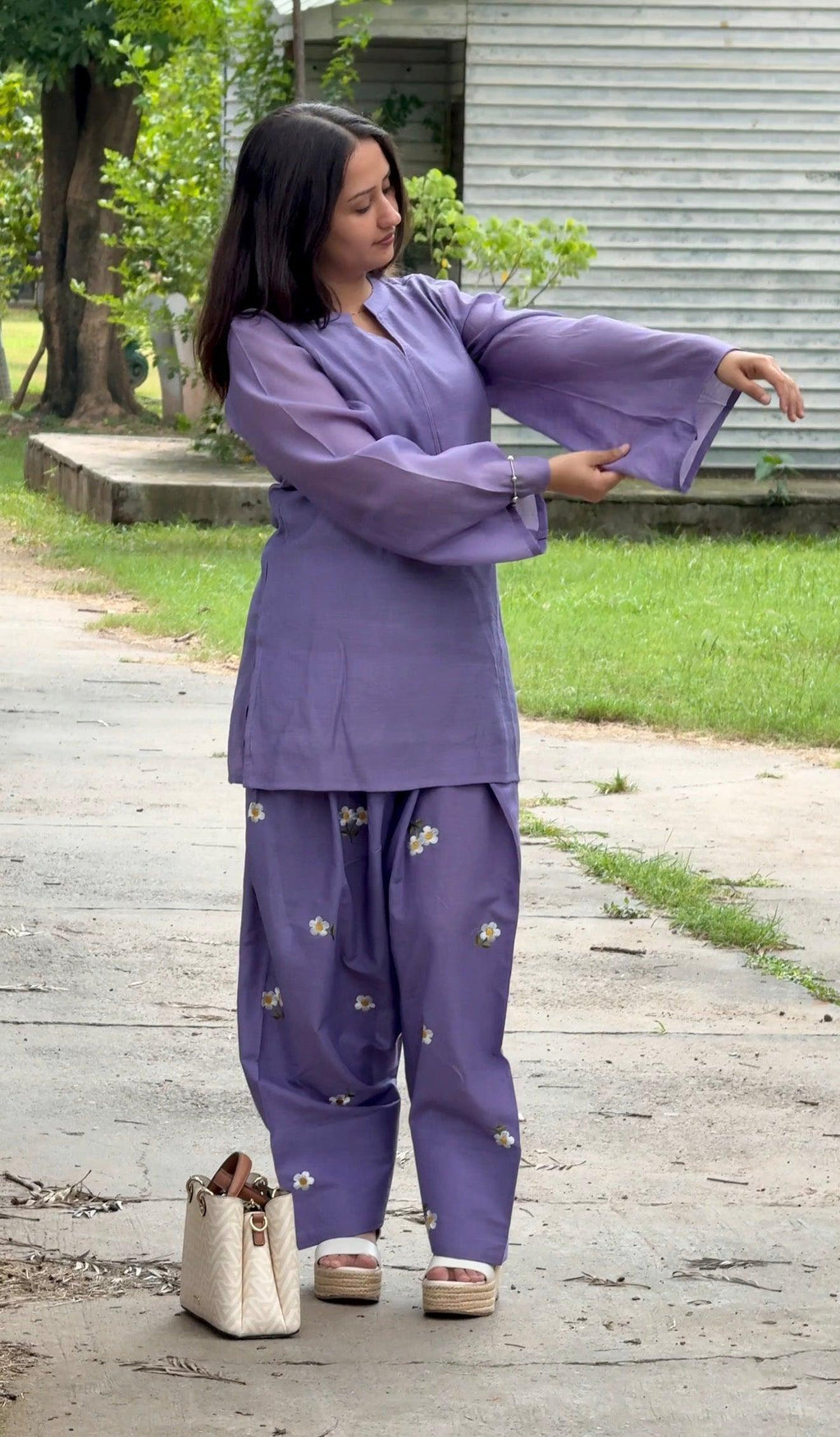Lilac Jasmine Farsi Salwar Set