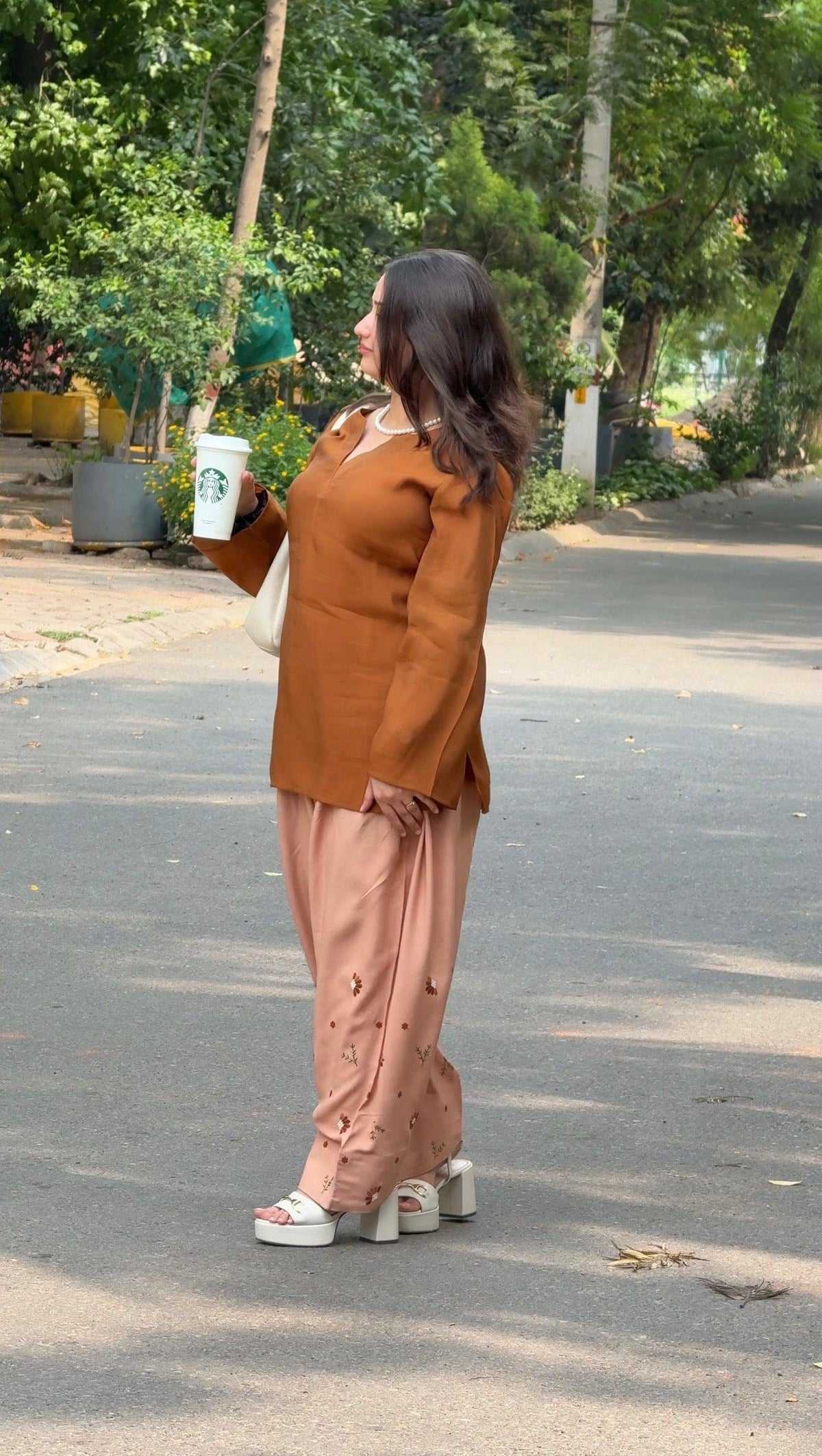 Rust Bloom Farsi Salwar Set