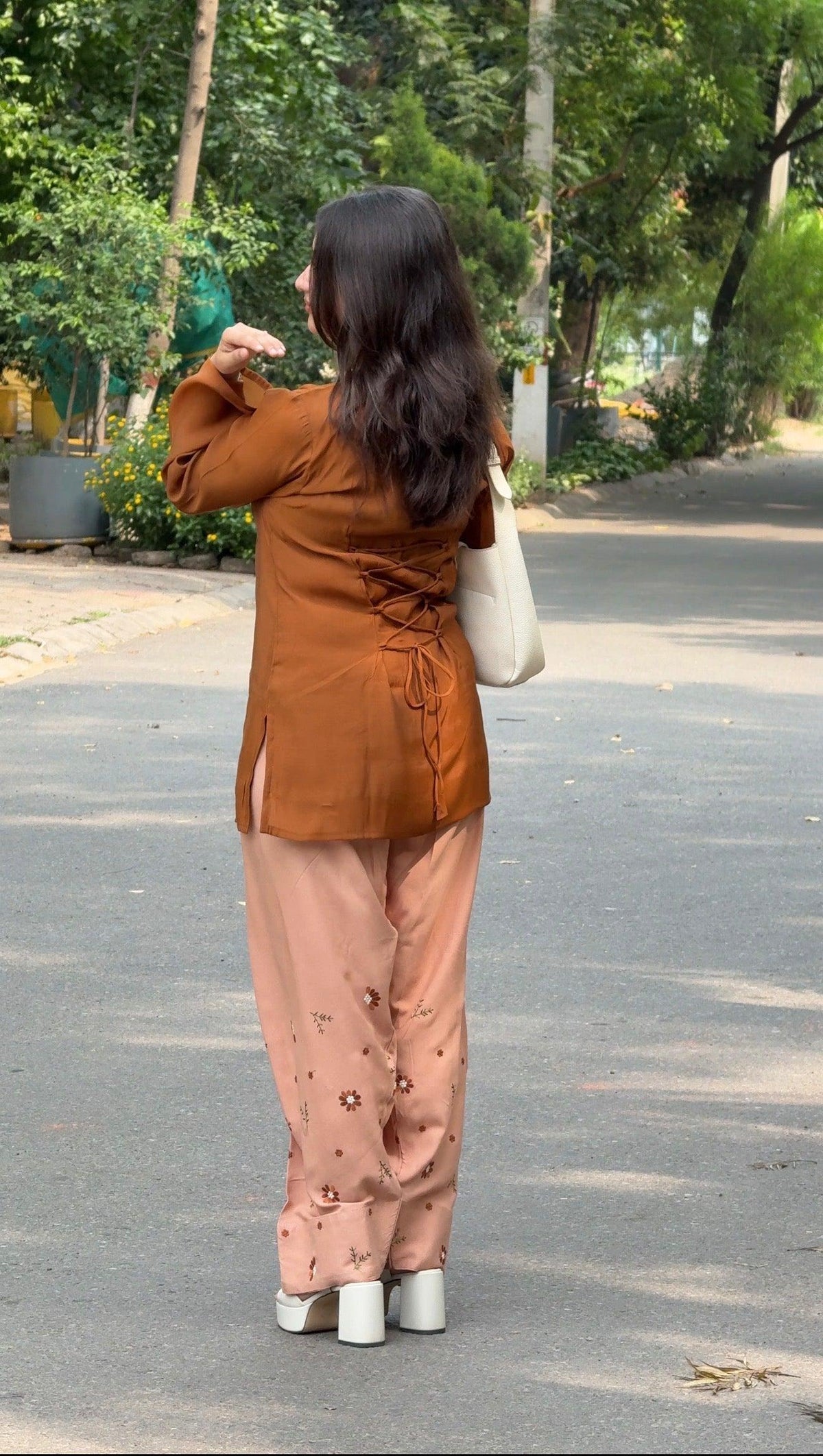 Rust Bloom Farsi Salwar Set