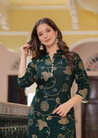 Isha Kart Women Viscose Rayon Kurta Palazzo Set