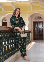 Isha Kart Women Viscose Rayon Kurta Palazzo Set
