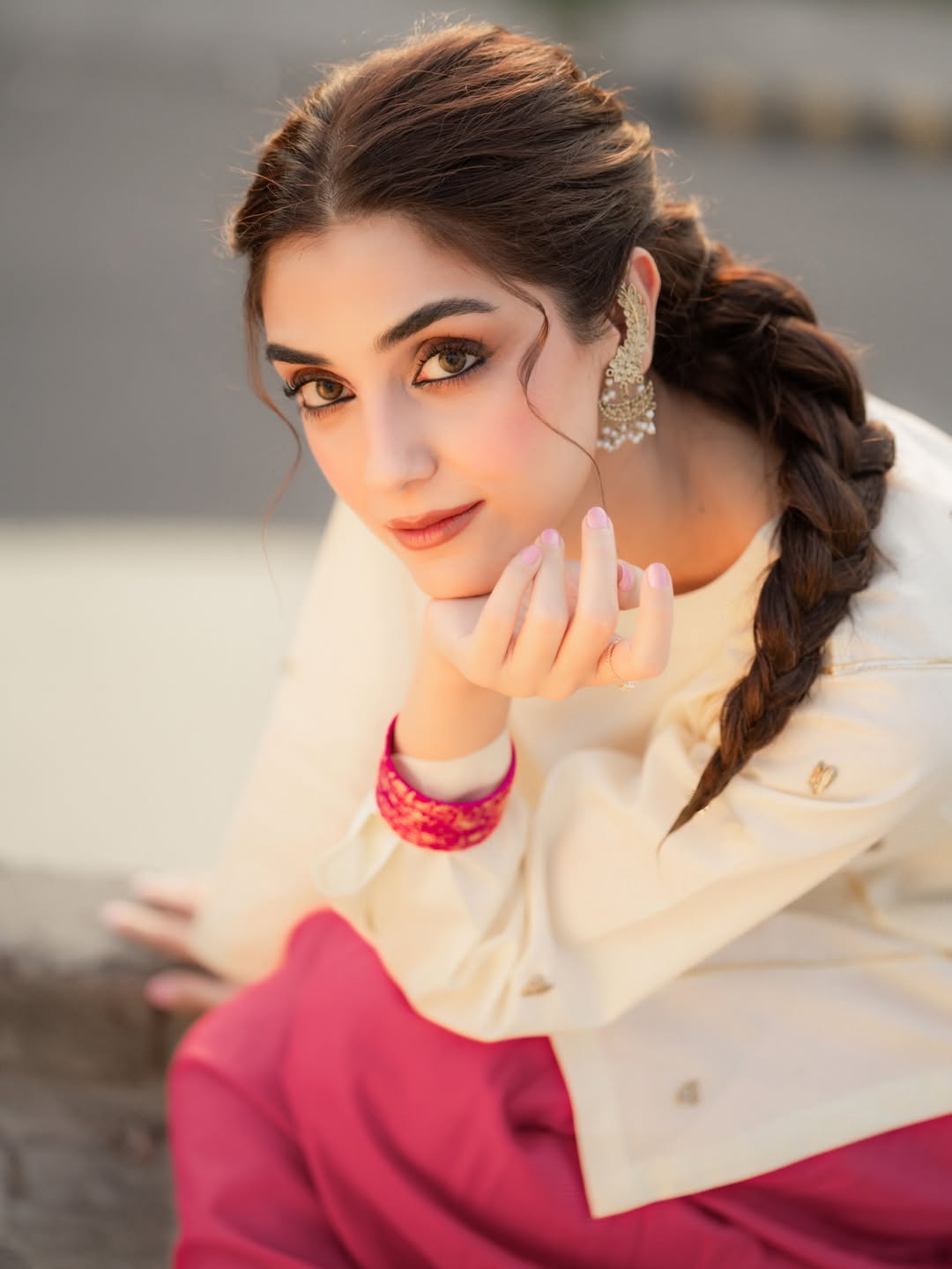 Gulnaar Heart Motif Patiala Suit Set